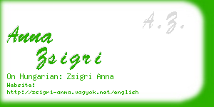 anna zsigri business card